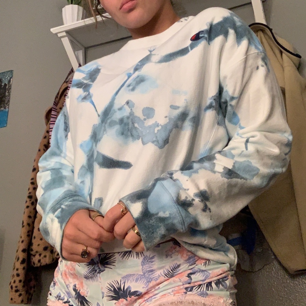Hand dyed Champion crewneck sweatshirt